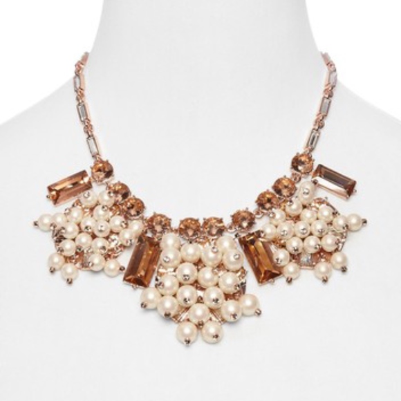 Kate Spade Rose Gold/Pearl Statement Necklace - Picture 2 of 3